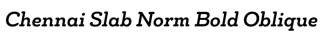 Chennai Slab Norm Bold Oblique